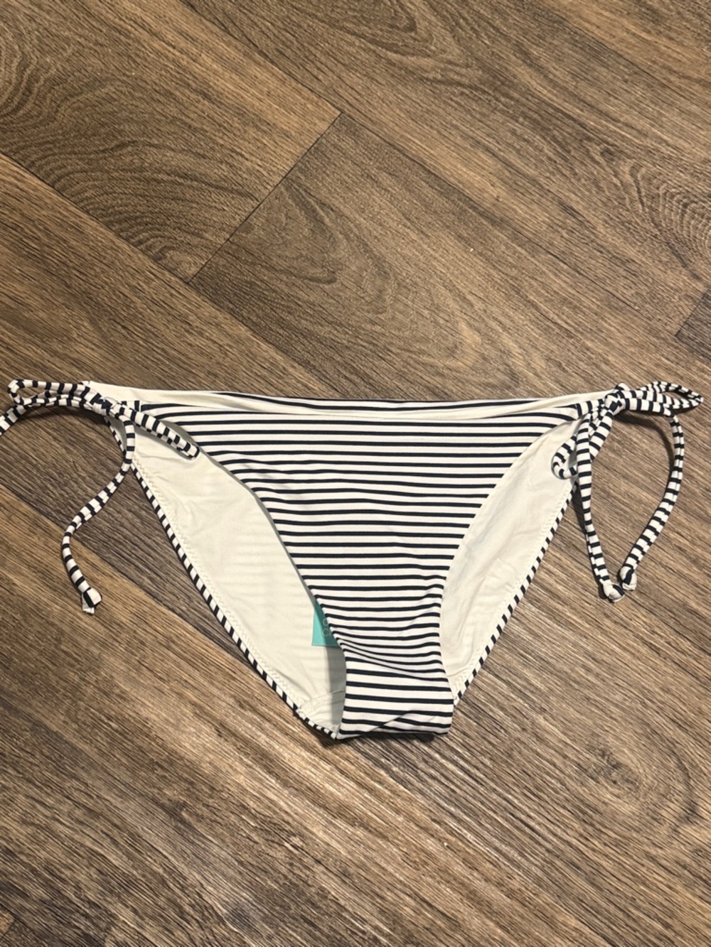 H&M navy & White Striped Tie-Side Bikini Bottom